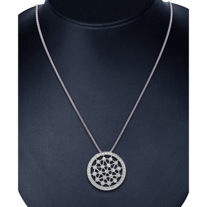 Diamond Round Pendant Necklace