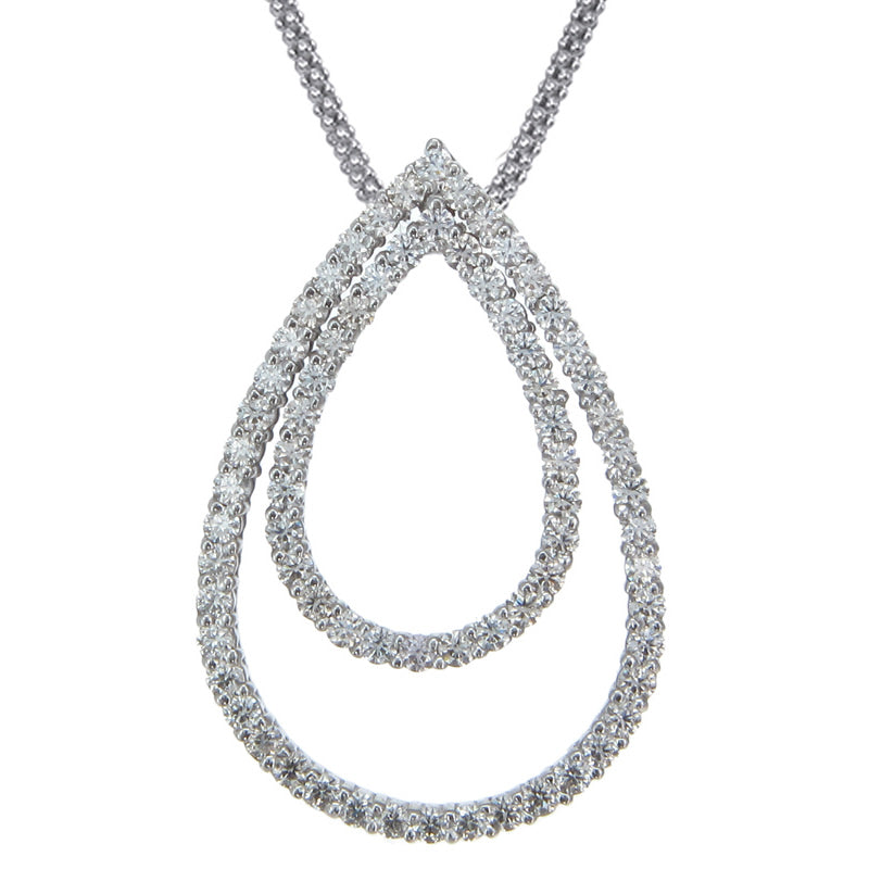 Diamond Pear Pendant Necklace