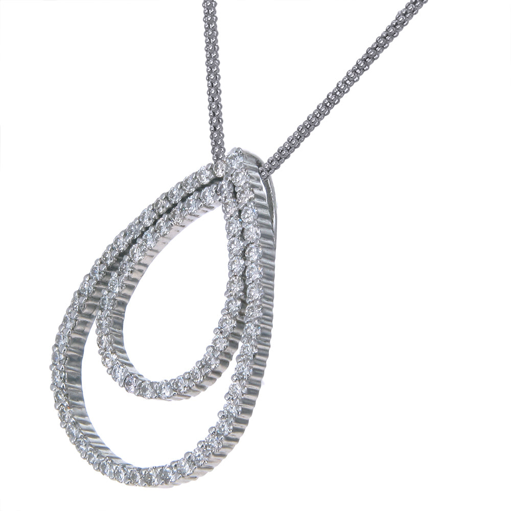 Diamond Pear Pendant Necklace