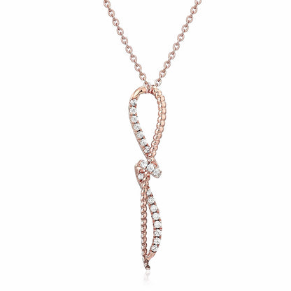 Diamond Knot Pendant Necklace