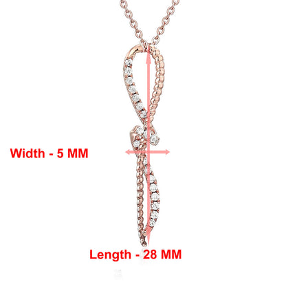 Diamond Knot Pendant Necklace