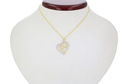 Heart Cat Diamond Pendant Necklace