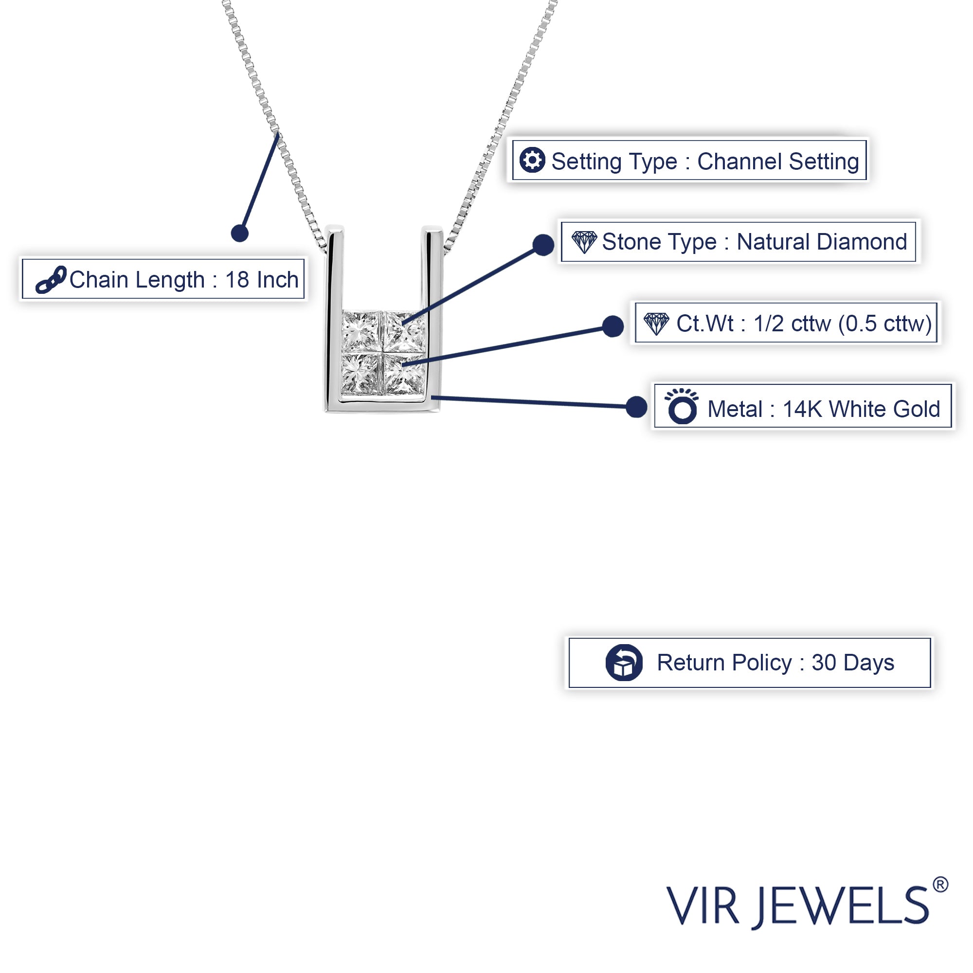 Glass Half Full Diamond Pendant Necklace