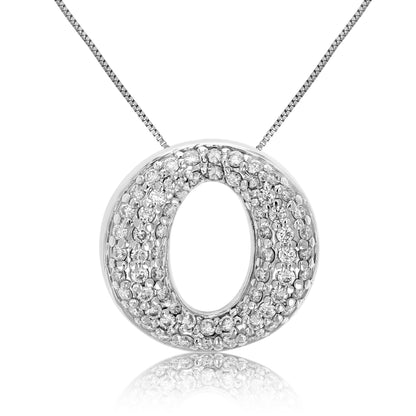 Letter O Diamond Pendant Necklace