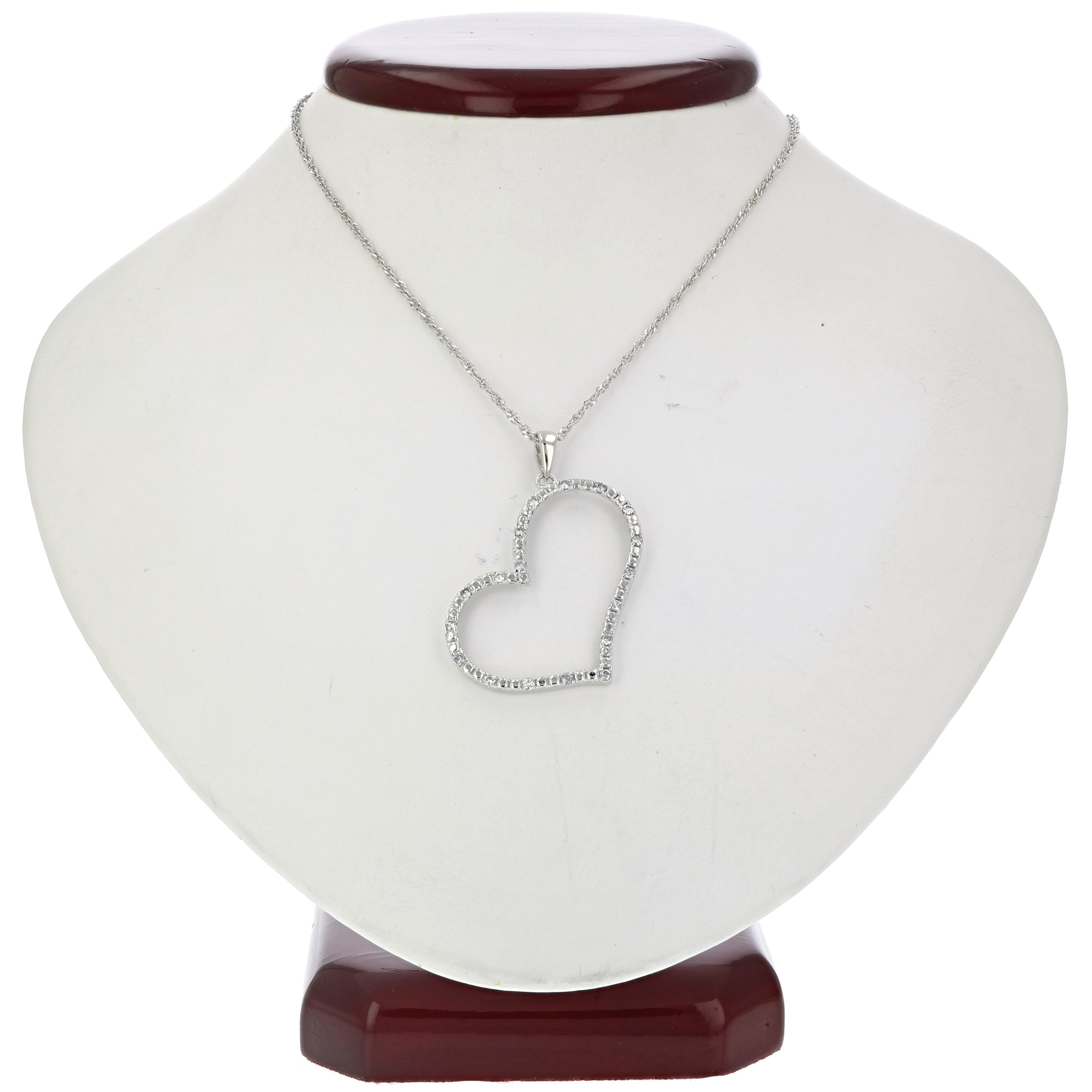 Diamond Heart Pendant Necklace