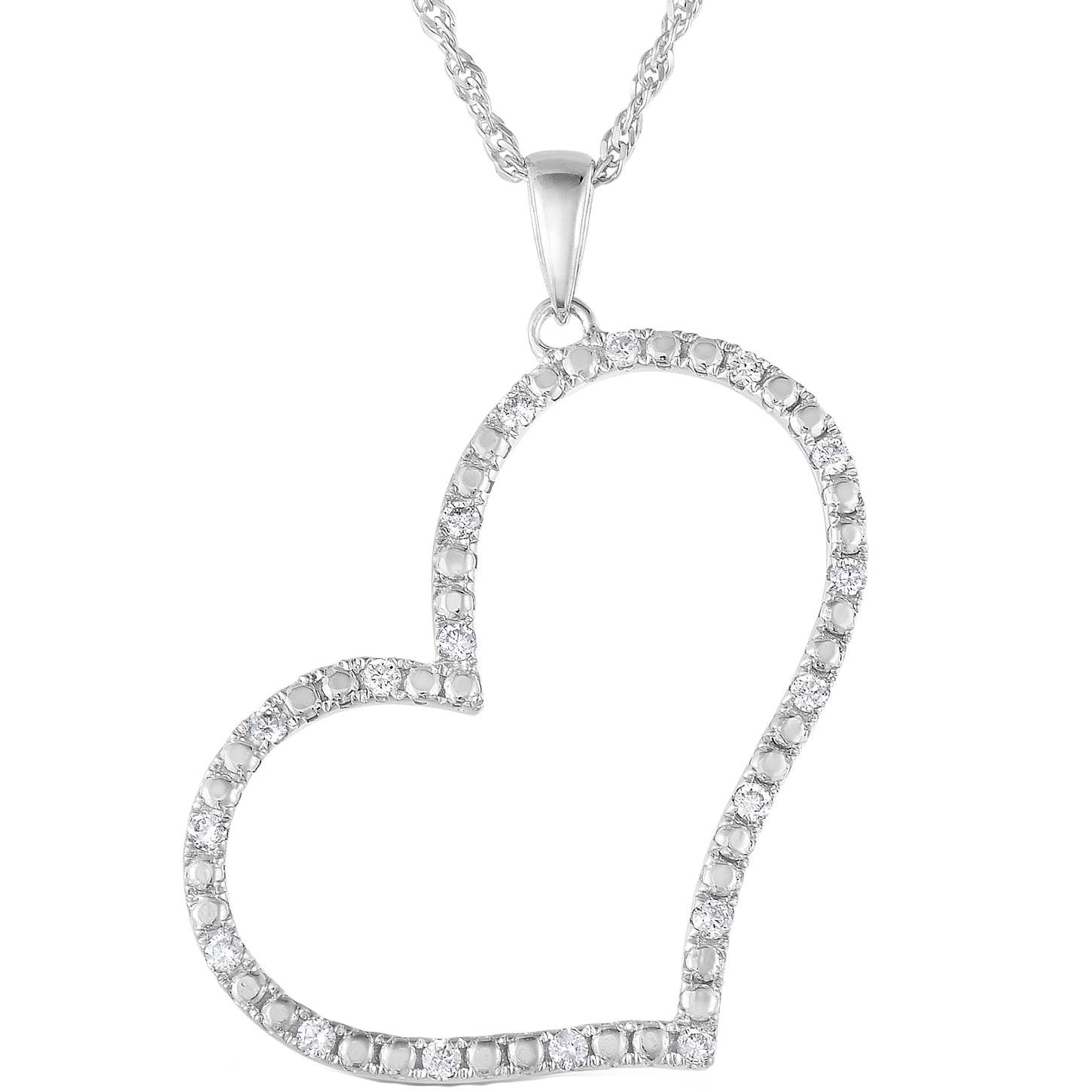 Diamond Heart Pendant Necklace