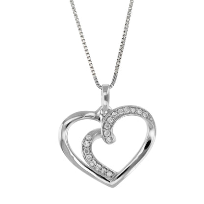 Heart Diamond Pendant Necklace