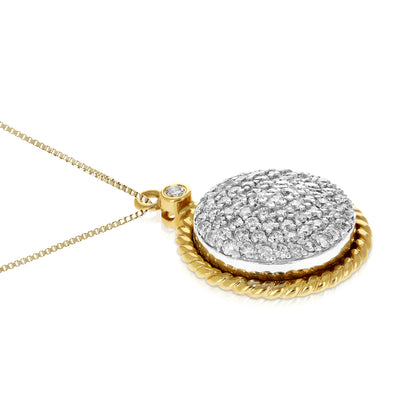 Circle Composite Diamond Pendant Necklace