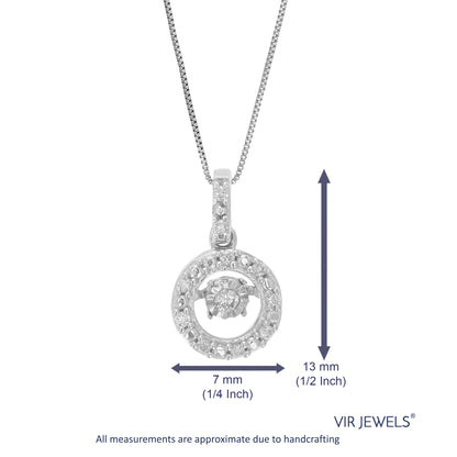 Swing Round Diamond Pendant Necklace