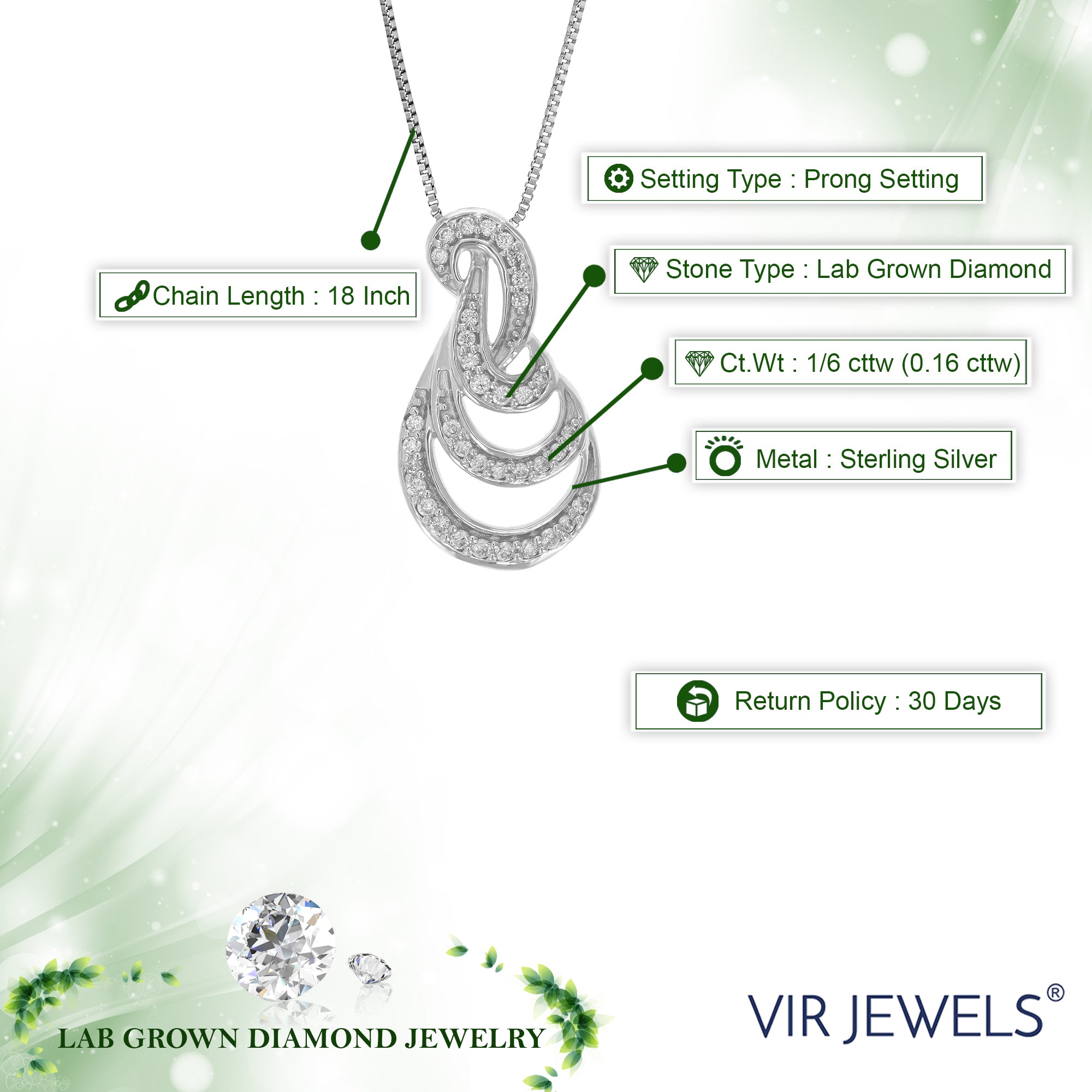 Fashion Diamond Pendant Necklace