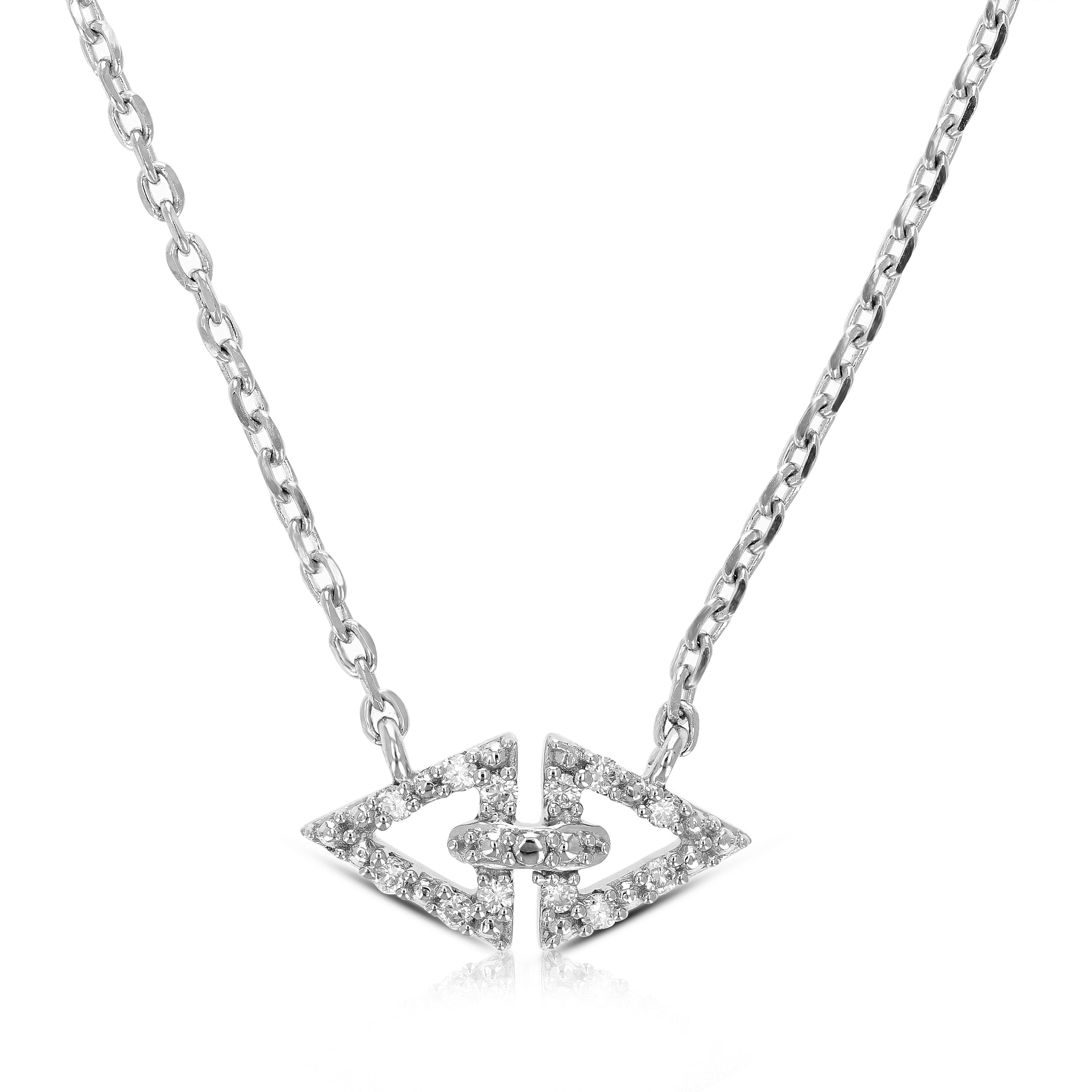 Direction Lab Diamond Pendant Necklace