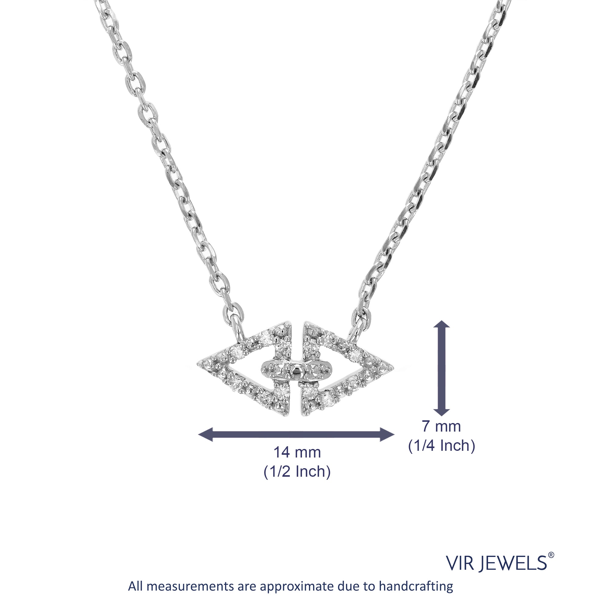 Direction Lab Diamond Pendant Necklace