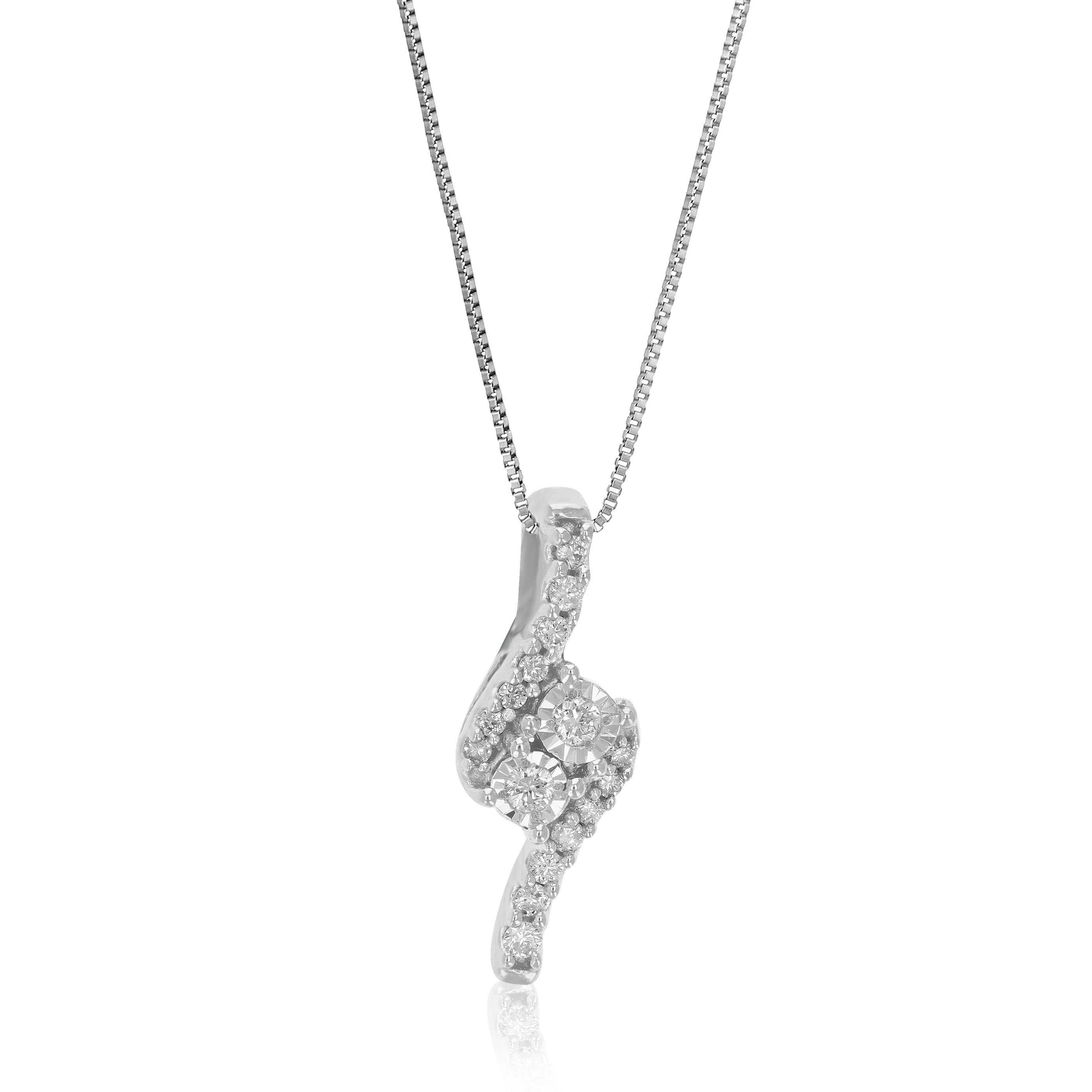 Interconnected Lab Diamond Pendant Necklace