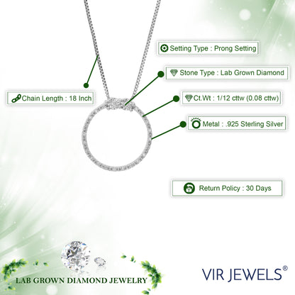 Circle Knot Lab Diamond Pendant Necklace