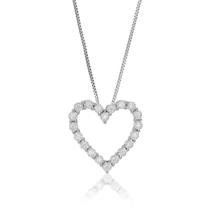 Love Round Diamond Pendant Necklace