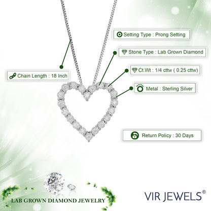 Love Round Diamond Pendant Necklace