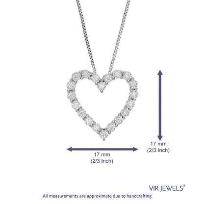 Love Round Diamond Pendant Necklace