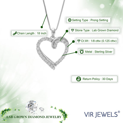 Heart Lab Diamond Pendant Necklace