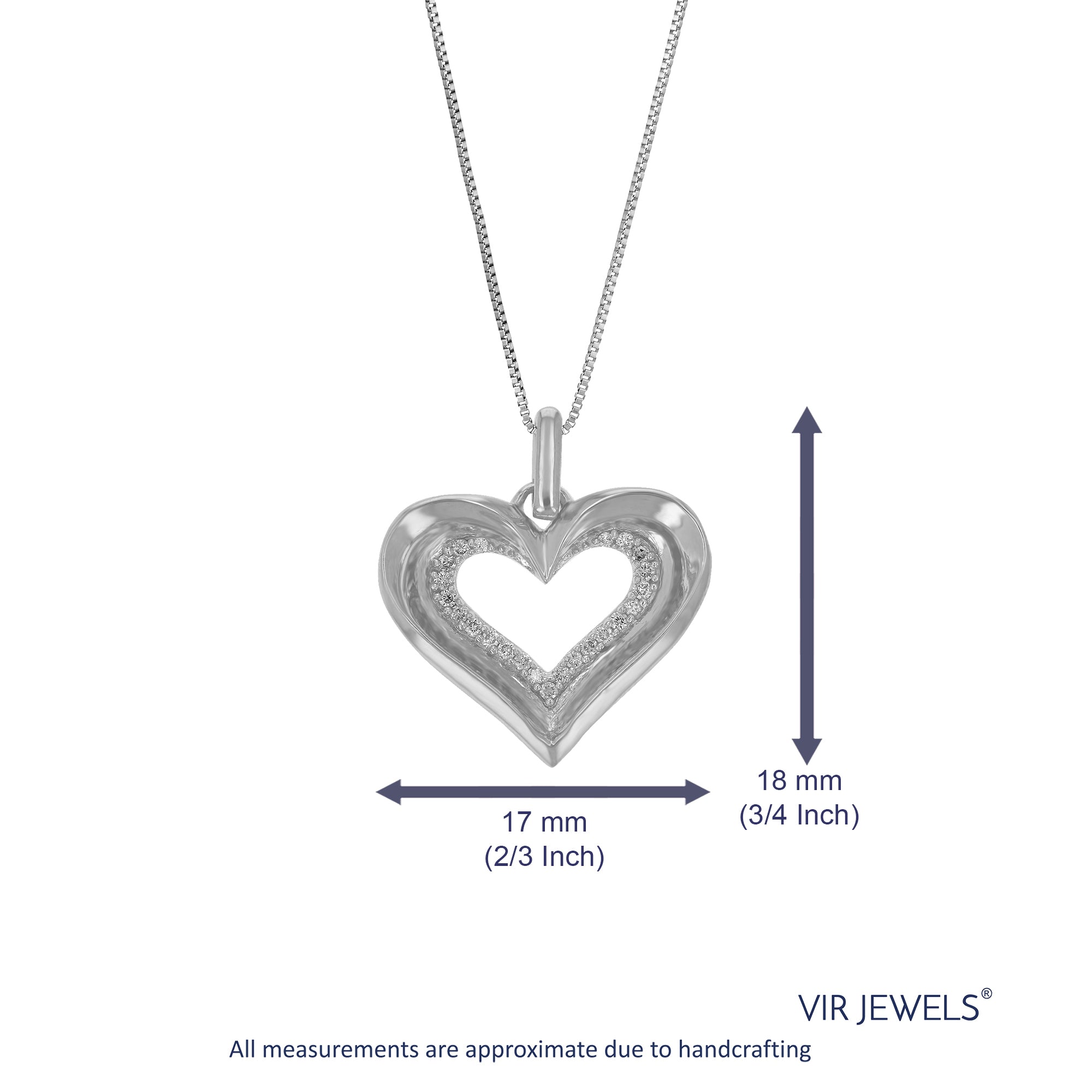 Heart Lab Diamond Pendant Necklace