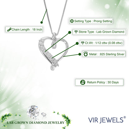 Heart Lab Diamond Pendant Necklace