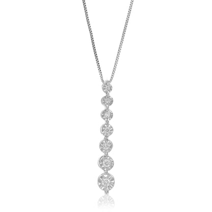 Graduated Diamond Pendant Necklace