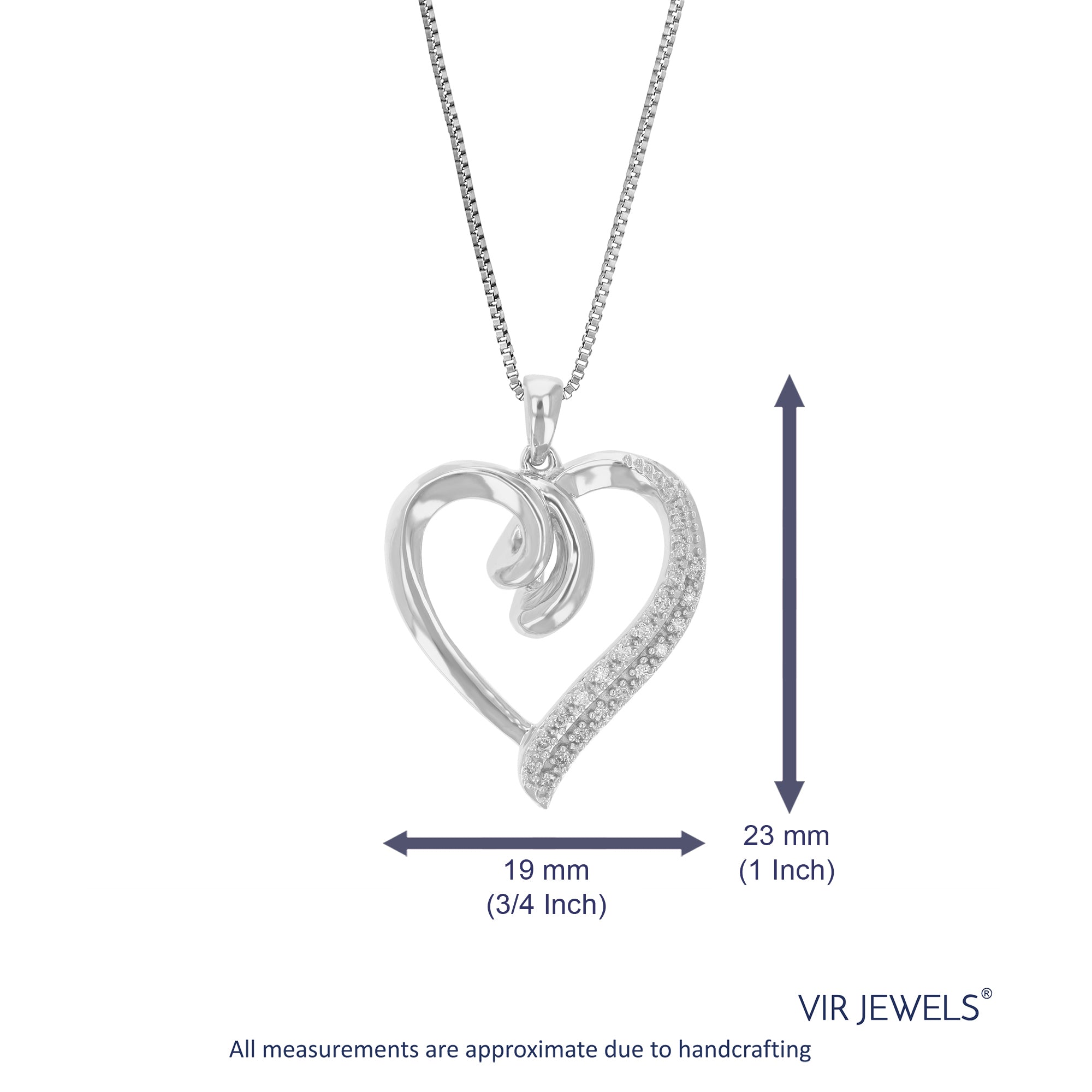 Heart Lab Diamond Pendant Necklace