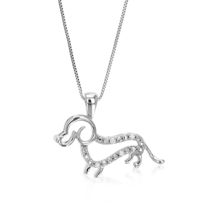 Dog Lab Diamond Pendant Necklace