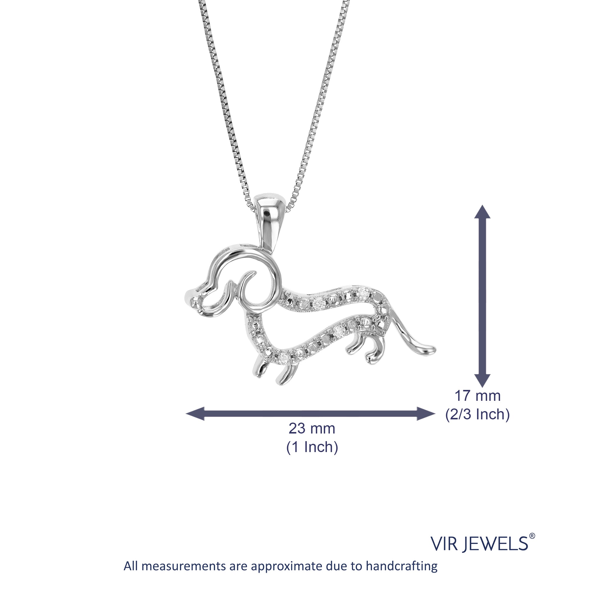 Dog Lab Diamond Pendant Necklace