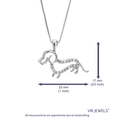 Dog Lab Diamond Pendant Necklace