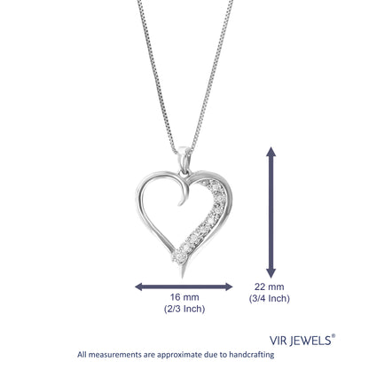 Heart Lab Diamond Pendant Necklace