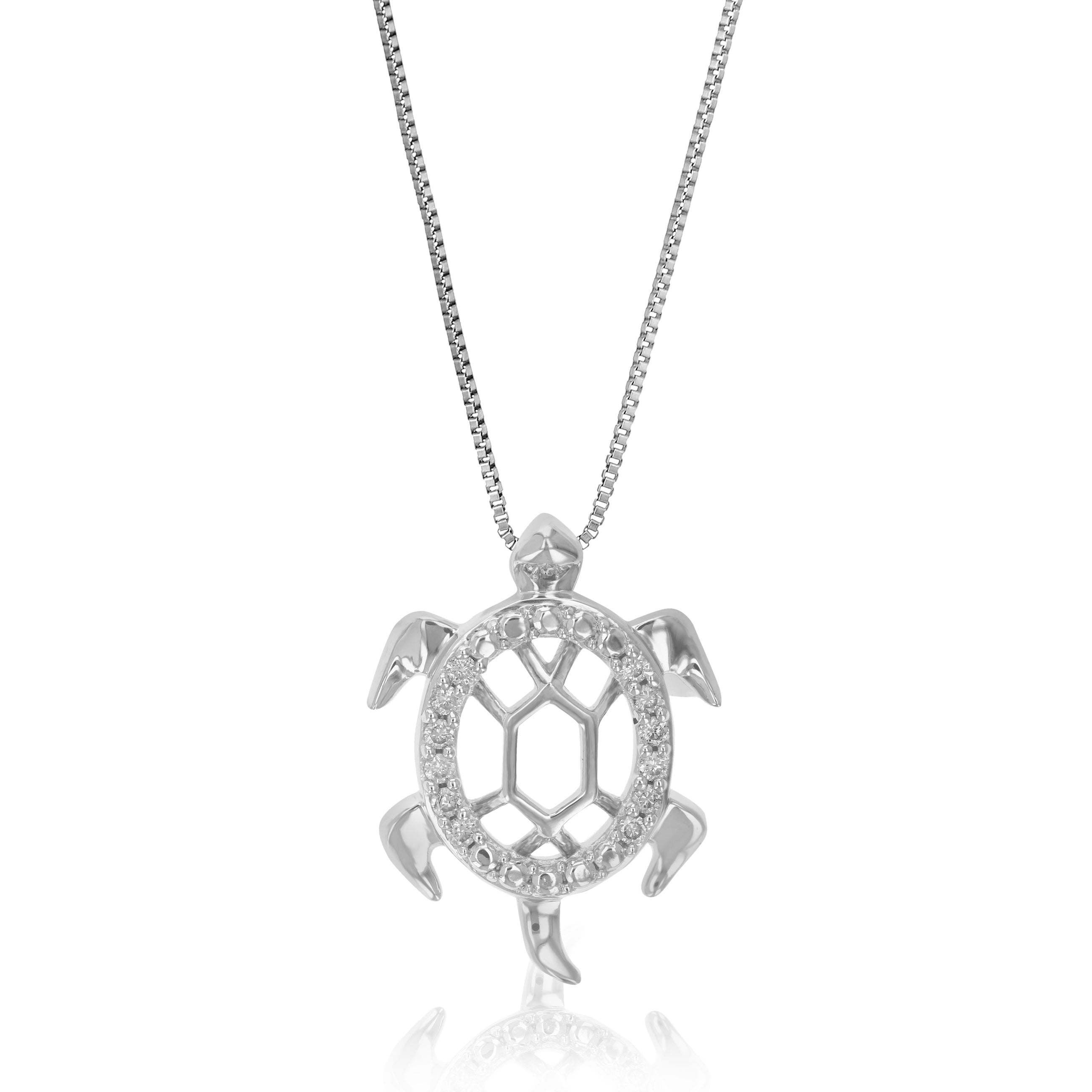 Turtle Lab Diamond Pendant Necklace