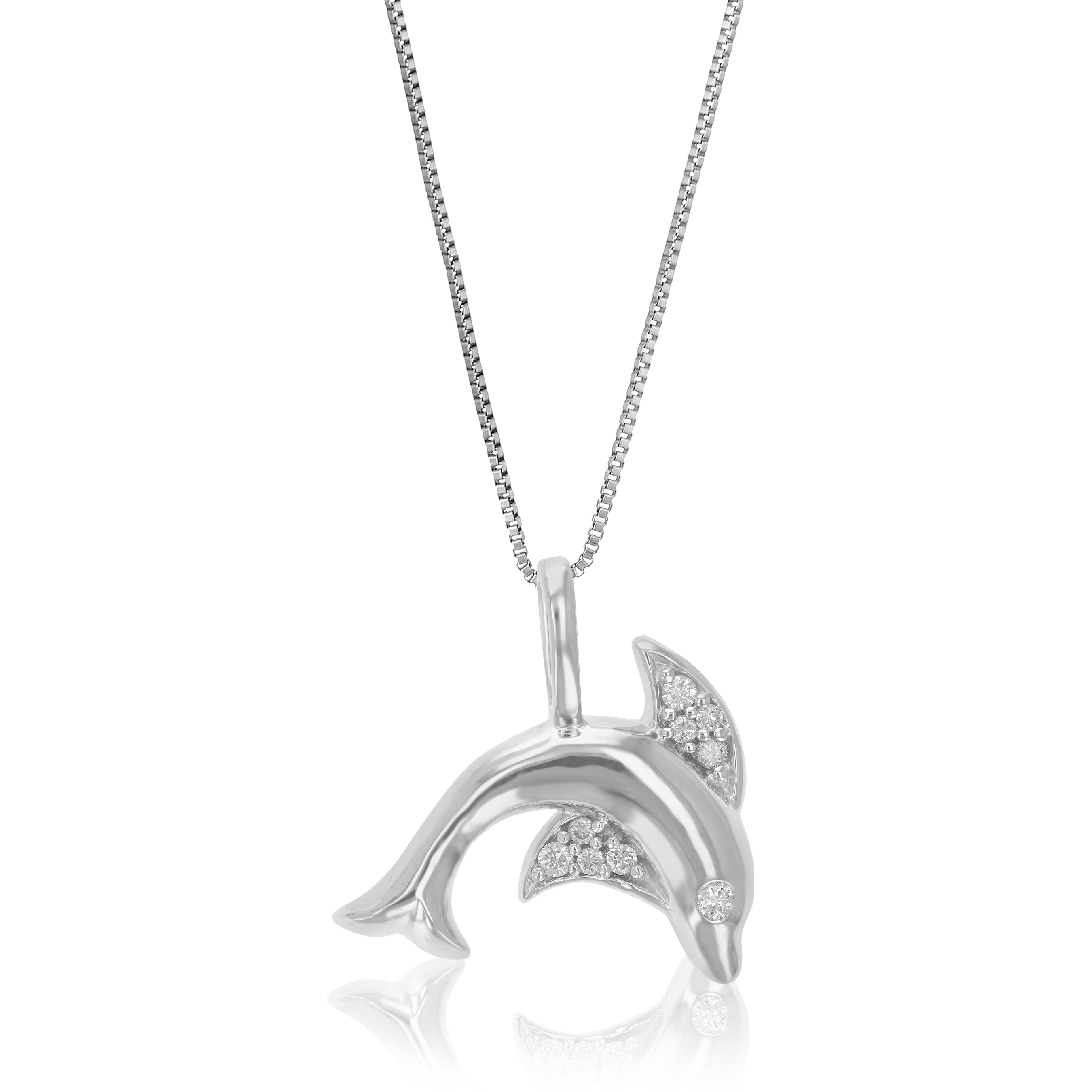 Dolphin Lab Diamond Pendant Necklace