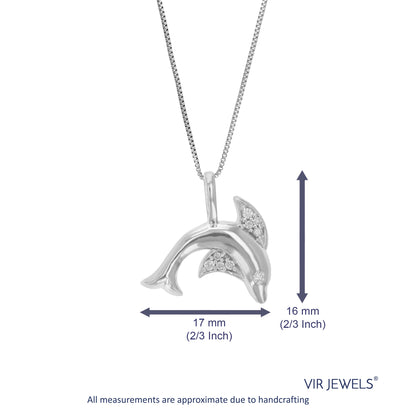 Dolphin Lab Diamond Pendant Necklace