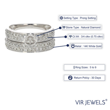 Semi Mount Bridal Ring Set