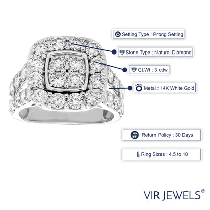 Cushion Composite Diamond Bridal Set