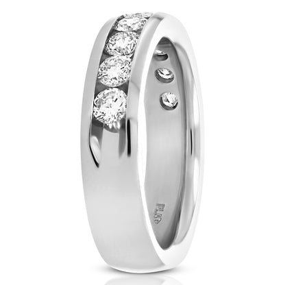 Diamond Channel Wedding Band