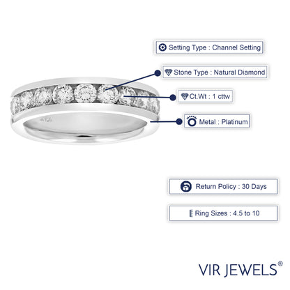 Diamond Channel Wedding Band