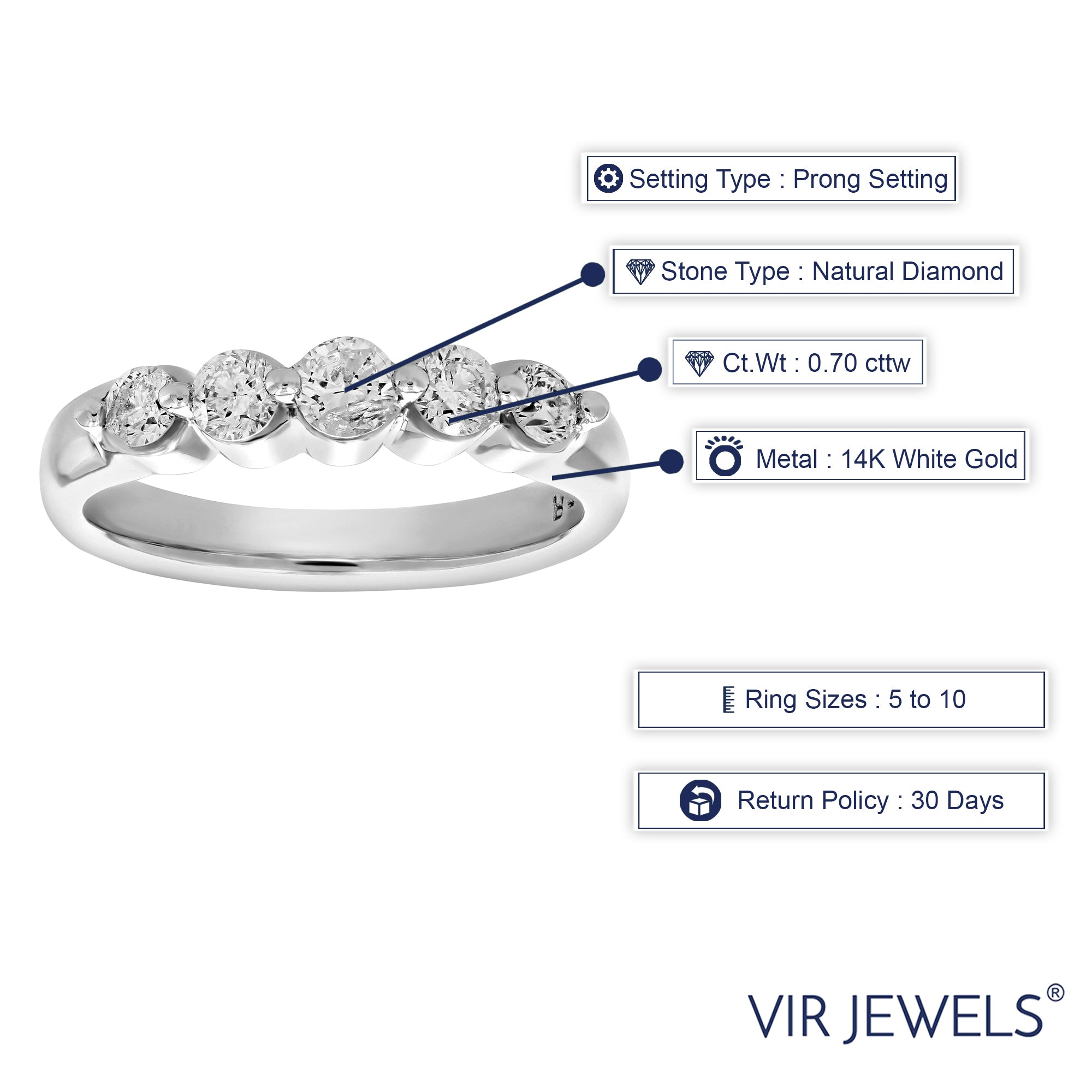 5 Floating Diamond Engagement Ring