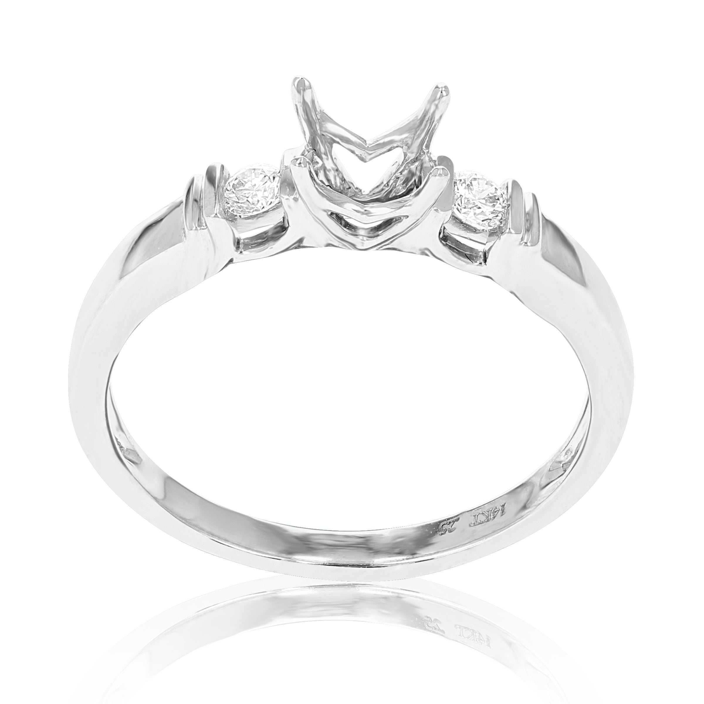 Semi Mount 3 Stone Diamond Ring Set