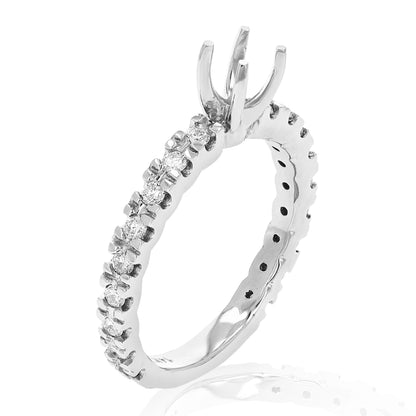 Semi Mount Eternity Diamond Engagement Ring Set