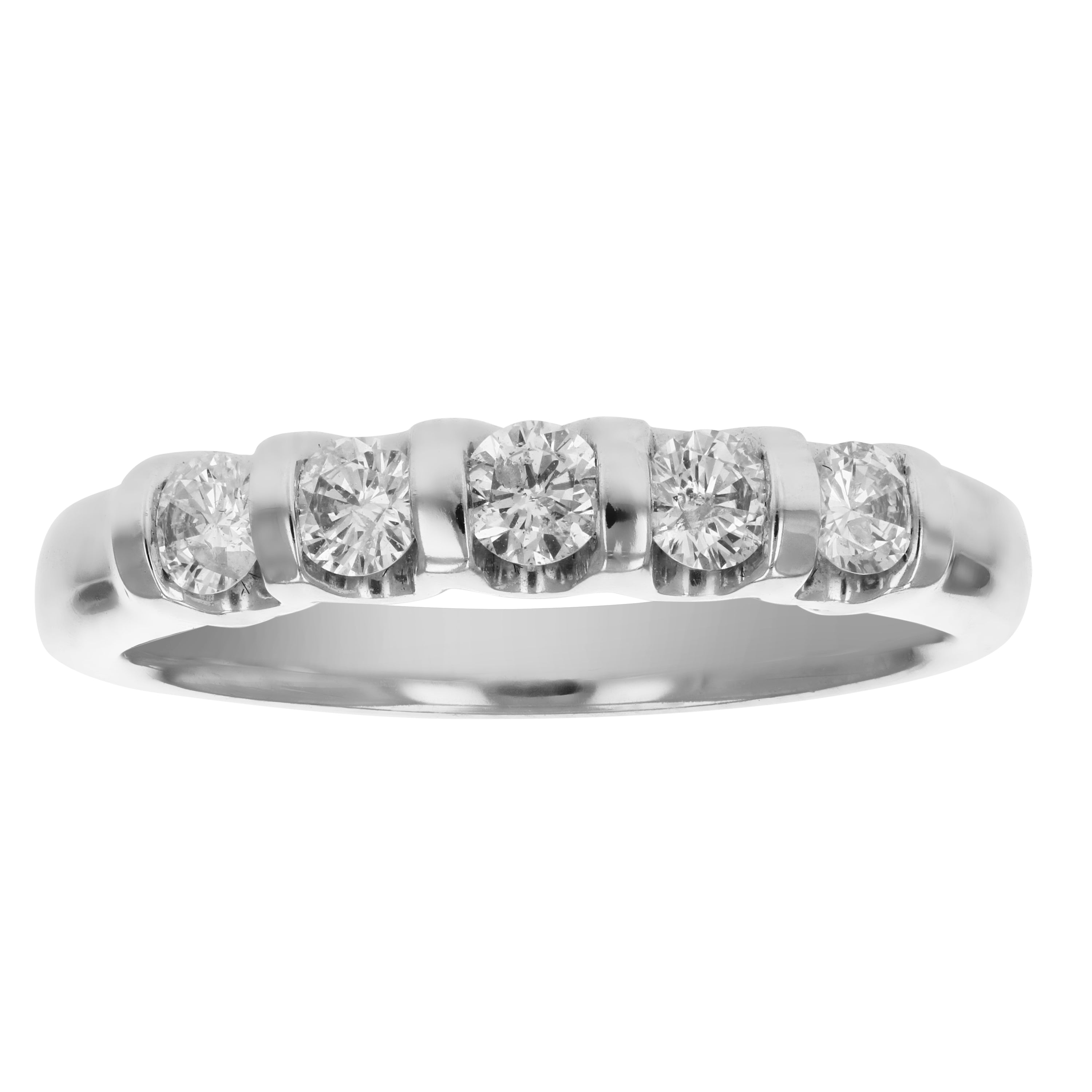 5 Section Diamond Engagement Ring