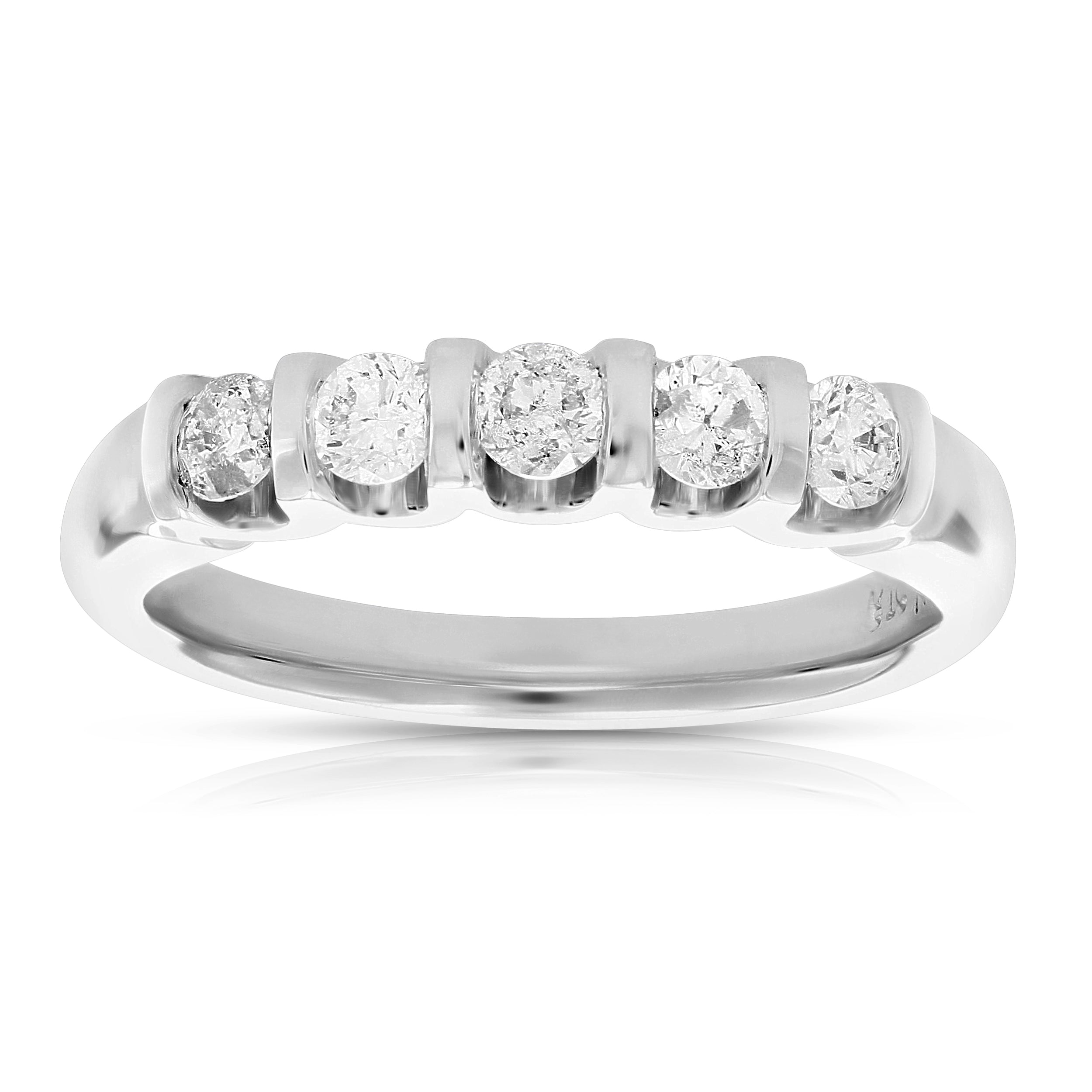 5 Section Diamond Engagement Ring