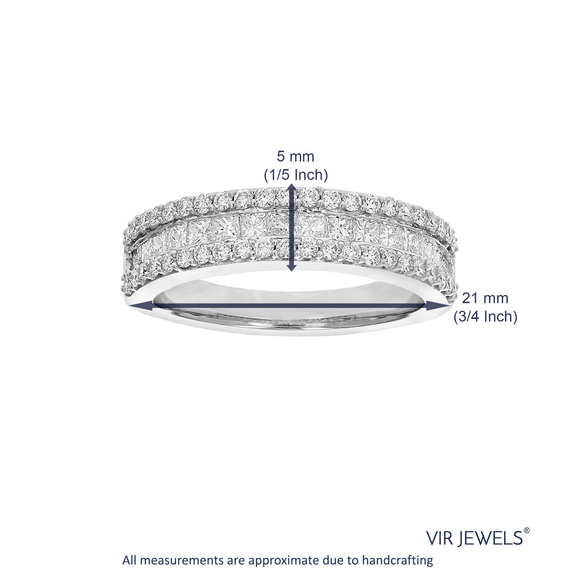 Multi row Diamond Band