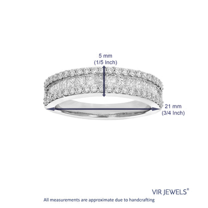 Multi row Diamond Band