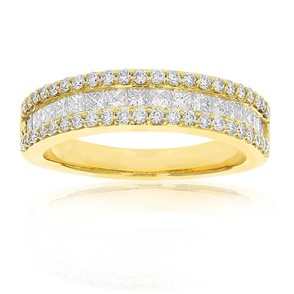 Multi row Diamond Band