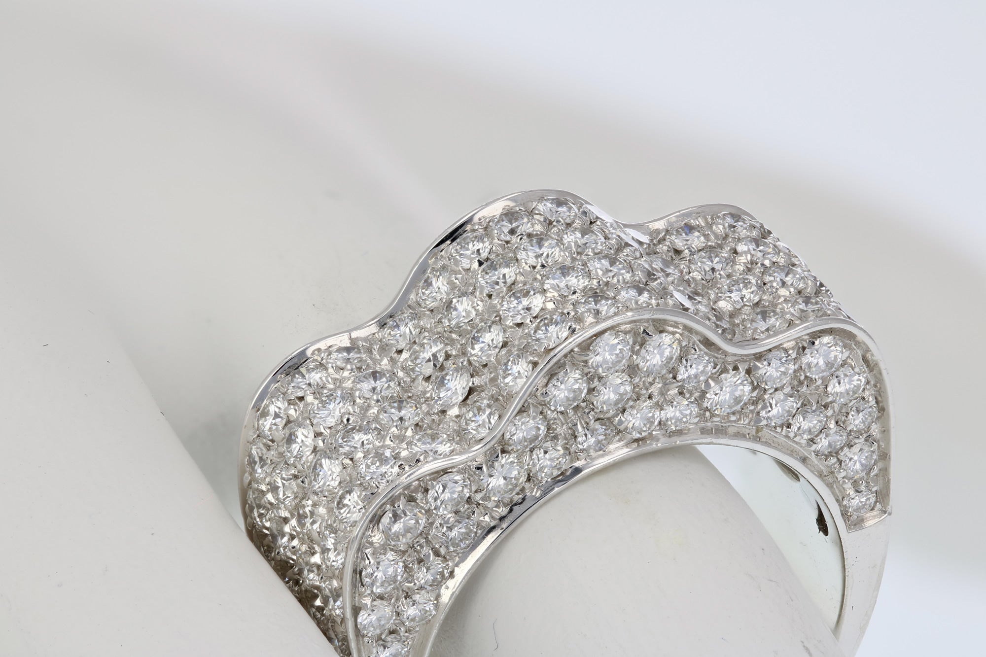 Multi Row Diamond Wedding Band