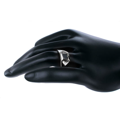 Princess Black Diamond Solitaire Ring