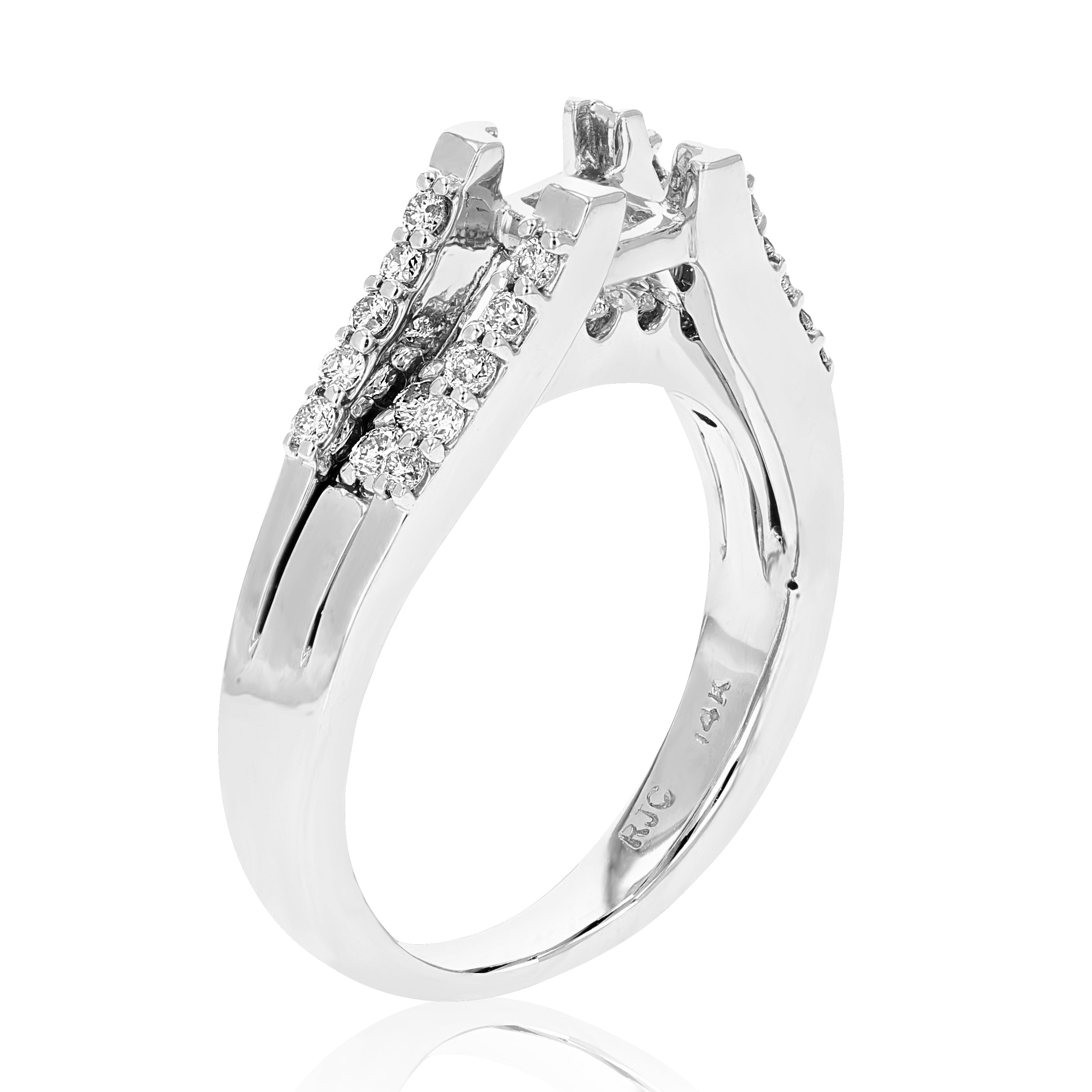 Semi Mount Halo Princess Engagement Ring