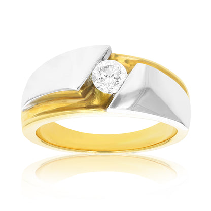 Two tone Diamond Engagement Ring