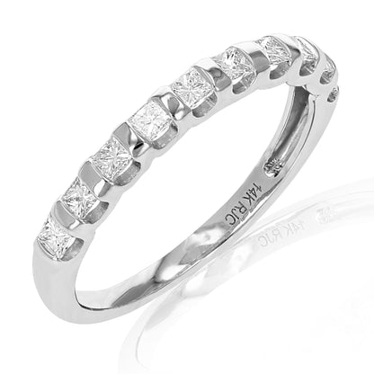 10 Stone Princess Diamond Band